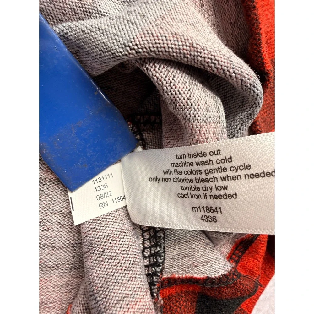 Lane Bryant Buffalo Plaid Mock Neck Bell Sleeve Top Red Black 14/16 NWT